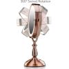 imageOvente 75quot Lighted Tabletop Vanity Makeup Mirror 1X ampamp 7X Magnifier Spinning Double Sided Round LED 3 Tone Smart Touch Auto Shut Off Timer Battery ampamp AC Plug Operated Nickel Brushed MPT75BR1X7XAntique Copper