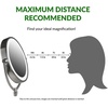 image:imageOVENTE 95 Lighted Tabletop Makeup Mirror 1X amp 10X Magnifier Adjustable Double Sided Round LED Dimmer Switch Battery amp USB Powered Ideal for Bedroom amp Vanity Nickel Brushed MLT45BR1X10XPolished Chrome