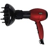 image:imageOvente 1875 Watt Professional Hair Dryer with Diffuser Ionic amp Tourmaline Technology For Body Volume amp Smoothing Concentrator Nozzle Attachment Lightweight for Home and Travel Use Black X5IBlack  Red
