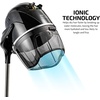 image:imageOvente Professional Salon Hand Bonnet Hair Dryer 1000 Watts Adjustable Professional Hood Dryer Stand Adjustable Temperature Control with Up Rolling Base and Wheels Salon Equipment Black HDS223B