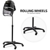 image:imageOvente Professional Salon Hand Bonnet Hair Dryer 1000 Watts Adjustable Professional Hood Dryer Stand Adjustable Temperature Control with Up Rolling Base and Wheels Salon Equipment Black HDS223B