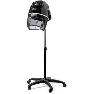 image:imageOvente Professional Salon Hand Bonnet Hair Dryer 1000 Watts Adjustable Professional Hood Dryer Stand Adjustable Temperature Control with Up Rolling Base and Wheels Salon Equipment Black HDS223B